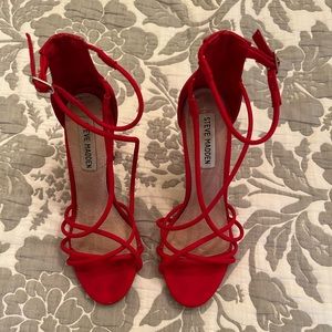 Red Strappy Heels